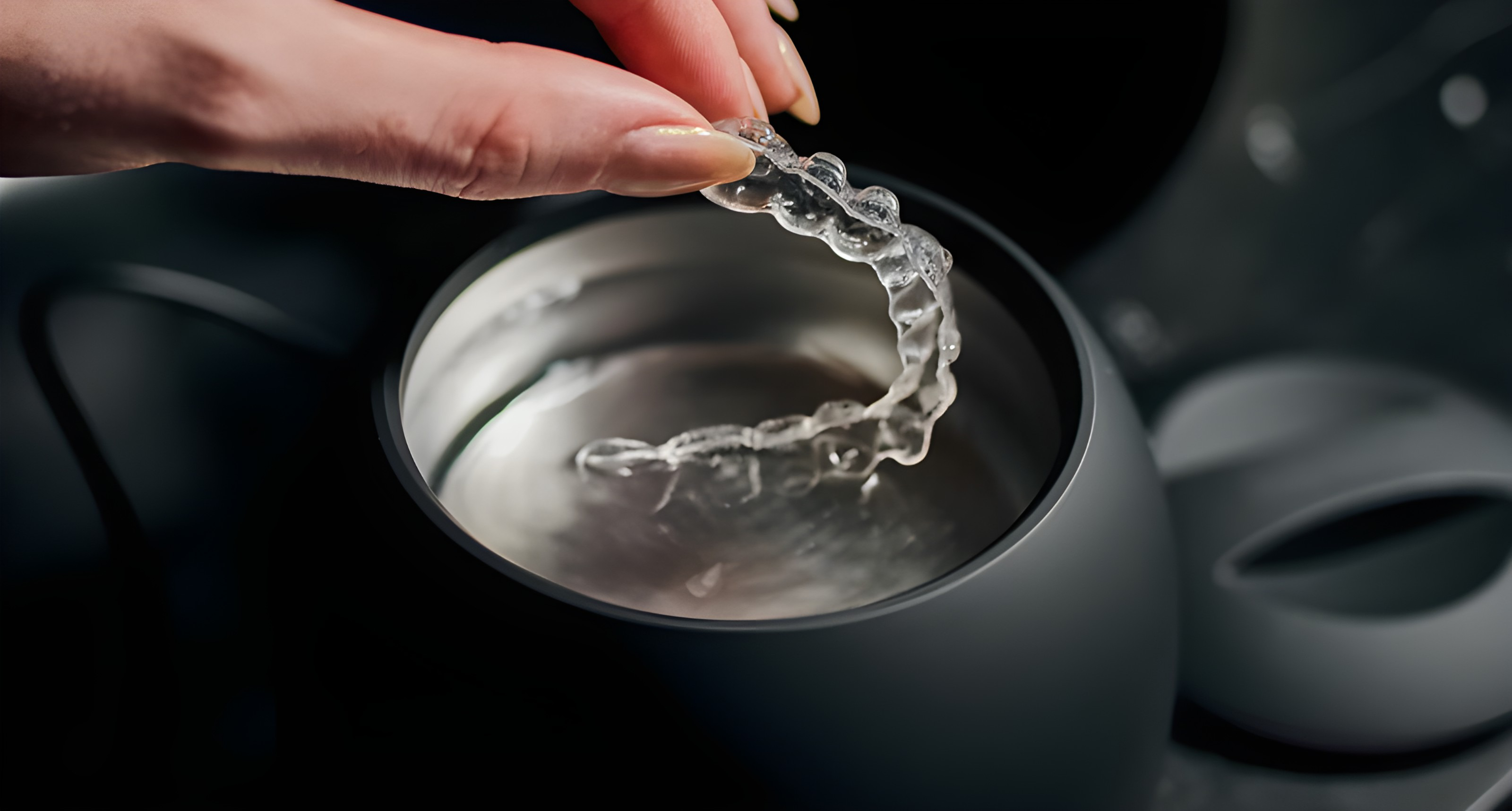 Zahnschiene hineinlegen